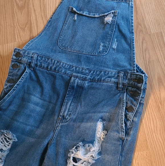Overall blue jeans buckles buttons de-stress - Picture 7 of 10